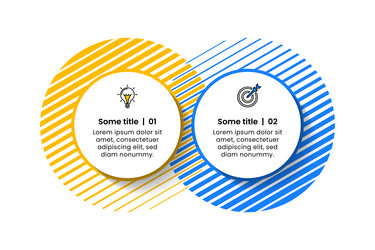 Linked Circles Workflow Template vector image