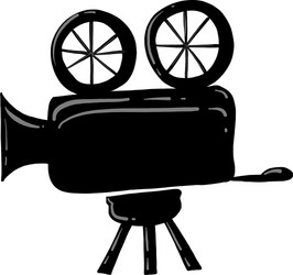 old camcoder on white background vector