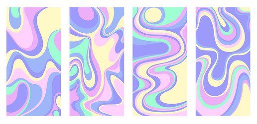 Psychedelic Y2K Patterns vector