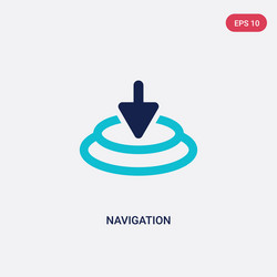 Two color navigation icon from cursor concept vector