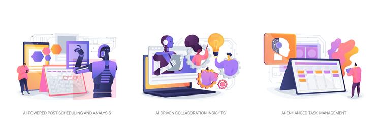 ai-powered soft and applications abstract concept vector image