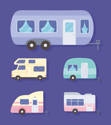 Camping trailer icon Royalty Free Vector Image