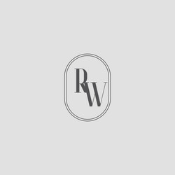 Letter rw wedding monogram logo design ideas Vector Image