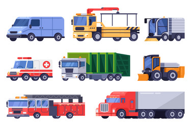 municipal city road transport and machinery Vector Image
