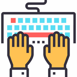 program coding vector image