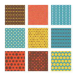 Set of vintage backgrounds polka dot Royalty Free Vector