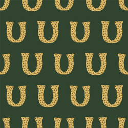 u from alfabet repeat pattern print background vector image