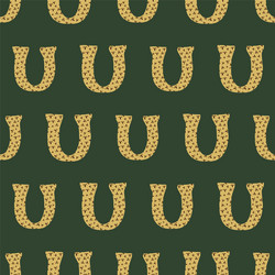 u from alfabet repeat pattern print background vector