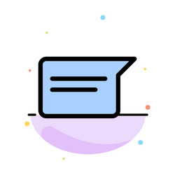 chat basic chatting ui abstract flat color icon vector image