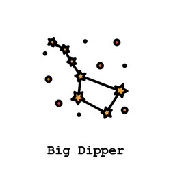 constellation ursa major big dipper great bear vector