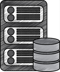 data base center server hosting network icon vector image