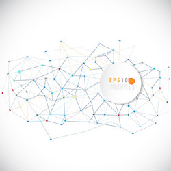 Dynamic Mesh Network Background vector image