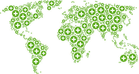 global map pattern of create items vector image