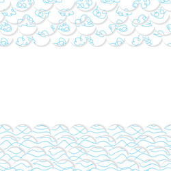 abstract background circles wave clouds vector image