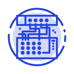 Analog connection device module sound blue dotted vector