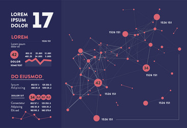 Complex Data Network Visualization vector image