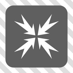 compression arrows rounded square button vector image