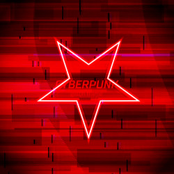 glitch cyberpunk frame with technology error vector image