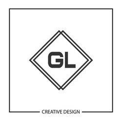 Initial letter gl logo template design Royalty Free Vector