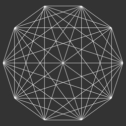 interlocking interconnect polygon shape element vector image