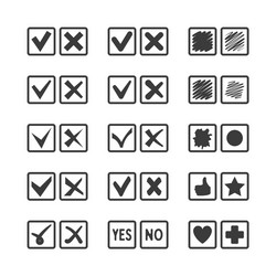 set of different check box icons for voting vector image