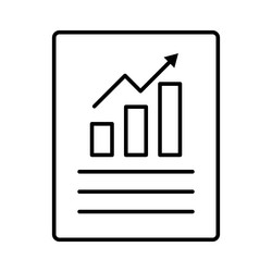 Statistical data icon or bar graph vector