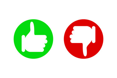 Thumbs Up Down Green Red Vector Images (over 330)