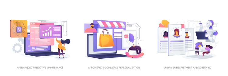 ai-optimized soft and apps abstract concept vector image