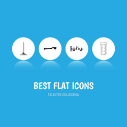 Flat icon auto set of input technology steels vector