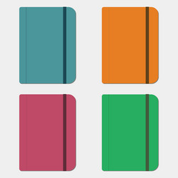Notebook with elastic band vector
