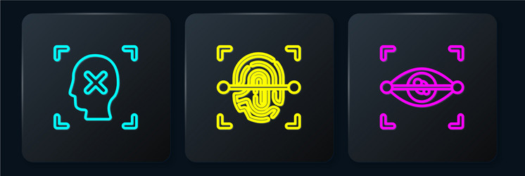 Set line rejection face recognition eye scan vector