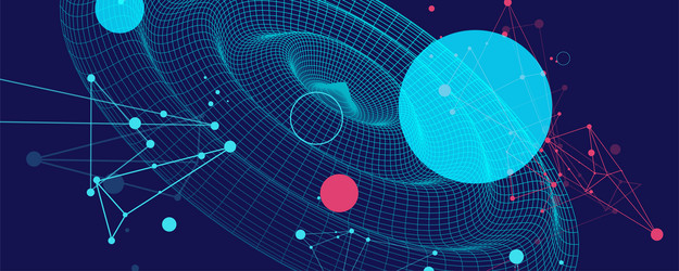 template for science and technology presentation vector image