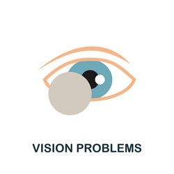 vision problems icon simple element from health vector image