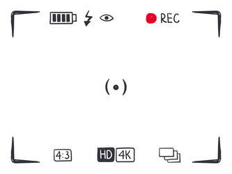 Camera Viewfinder Frame - Sketch vector image