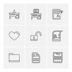 files document clipboard write eps icons set vector image