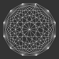interlocking interconnect polygon shape element vector image