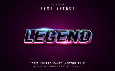 legend text - 3d gradient effect vector image