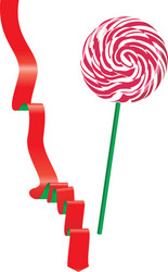 Lollipop and ribbon vector