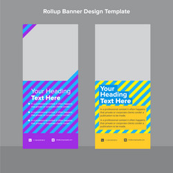 Modern Duotone Roll-Up Banner Vector Image