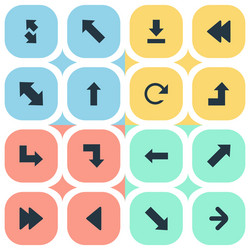 set of simple cursor icons vector image