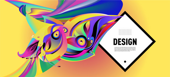 colorful abstract banner template with dummy text vector image