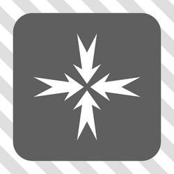 compression arrows rounded square button vector image