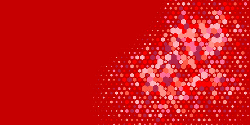 geometric multi size hexagon with color vector