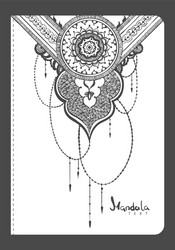 notebook mehndi pattern vector