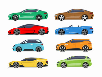 set of modern cars Vector Image