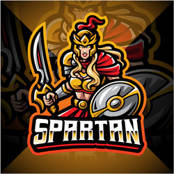 Spartan Warrior Esports Logo Vector Image