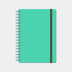 spiral notepad notebook icon isolated vector image