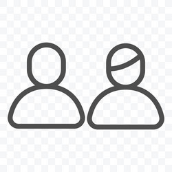 user profile man and woman icon isolated vector