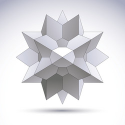 Abstract geometric 3d object modern digital vector