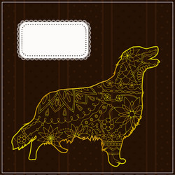 Background with the golden retriever vector